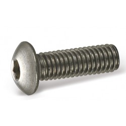 Vis à tête bombée à six pans creux inox A2/70 - filetage total